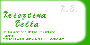 krisztina bella business card
